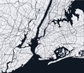 Map of New York city, urban style